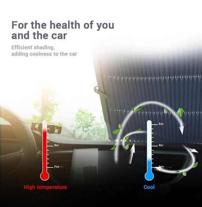 Car Windshield Sunshade Retractable UV Protection Reflective Aluminum Film