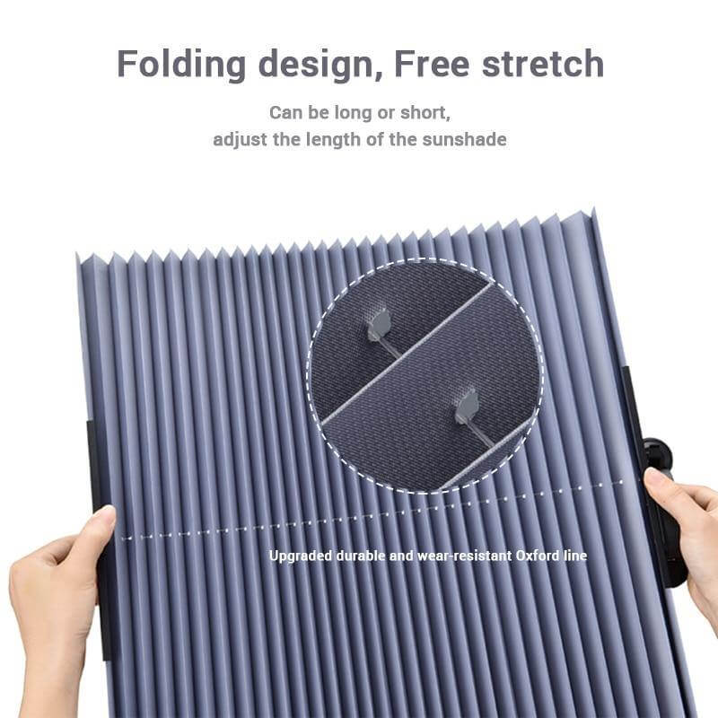 Car Windshield Sunshade Retractable UV Protection Reflective Aluminum Film
