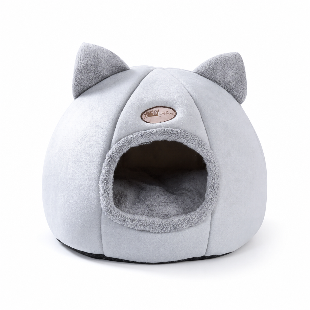 Cat Burrow Memory Foam Plush Lining & Durable Construction
