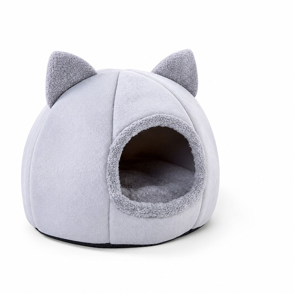 Cat Burrow Memory Foam Plush Lining & Durable Construction