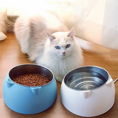 Cat Feeding Bowl 15° Tilt Stainless Steel & Non-Slip Base