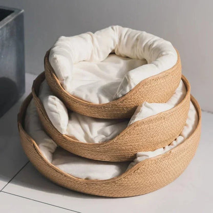 Cat Sofa Bamboo Frame Cotton Cushion Washable Cover