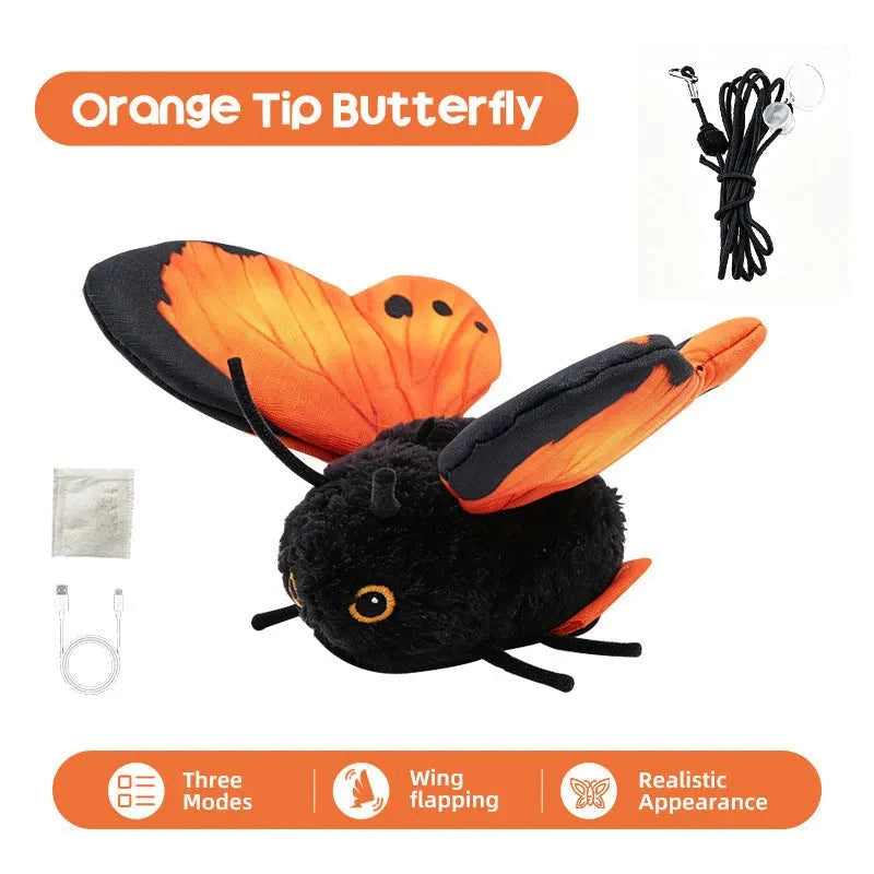 Cat Toy Flapping Butterfly Motion-Activated for Interactive Play