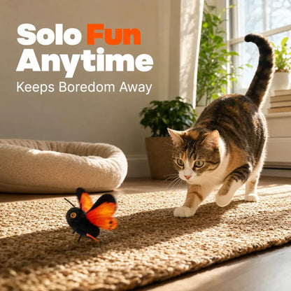 Cat Toy Flapping Butterfly Motion-Activated for Interactive Play