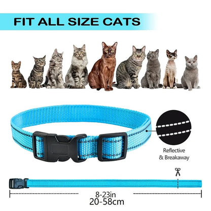 Cat Training Collar Sound Vibration Shock Modes Rechargeable Waterproof