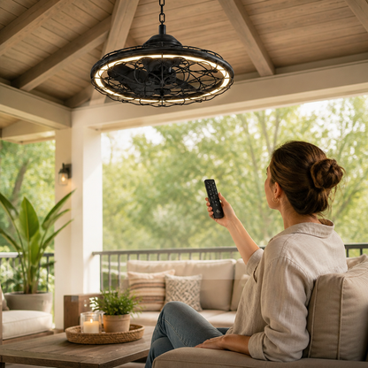 Ceiling Fan Dimmable LED Remote Reversible DC Motor