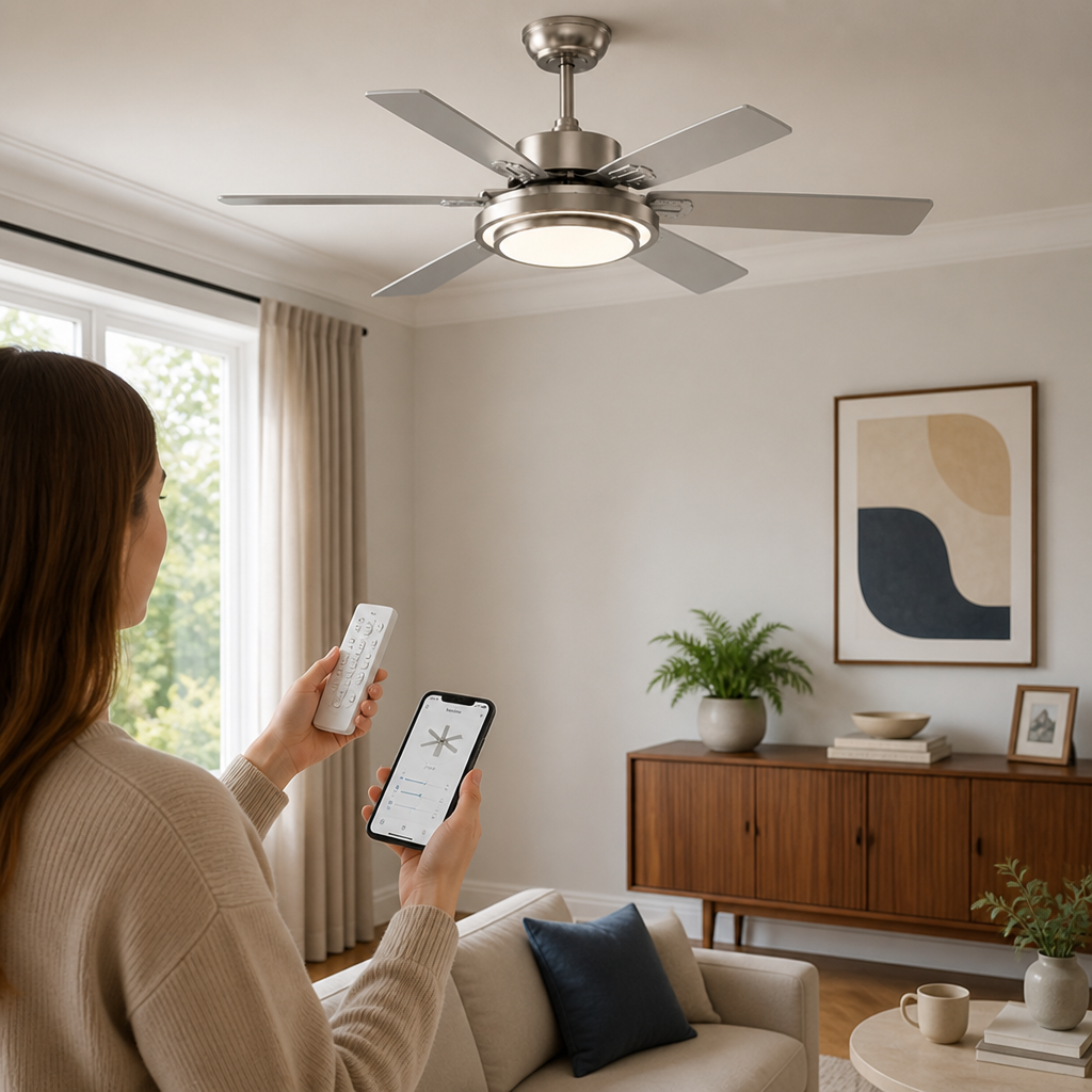 Ceiling Fan LED Whisper-Quiet DC Remote & App Control