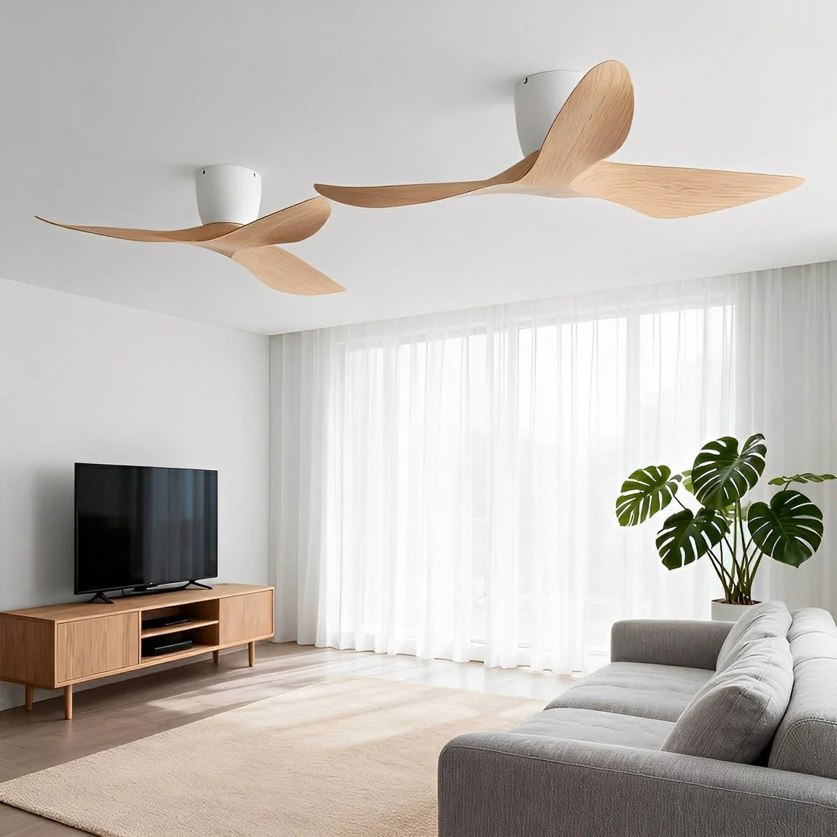 Ceiling Fan Reversible Quiet DC Motor Six-Speed