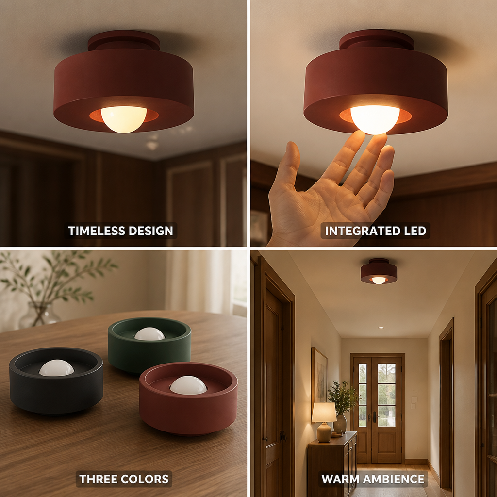Ceiling Lamp Circular Integrated LED 3000K Warm Glow