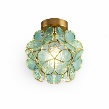 Ceiling Lamp Floral Acrylic Petals Gilded Frame
