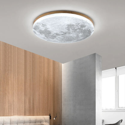 Ceiling Light Moon Design Dimmable LED Three-Color