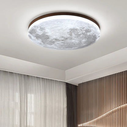 Ceiling Light Moon Design Dimmable LED Three-Color