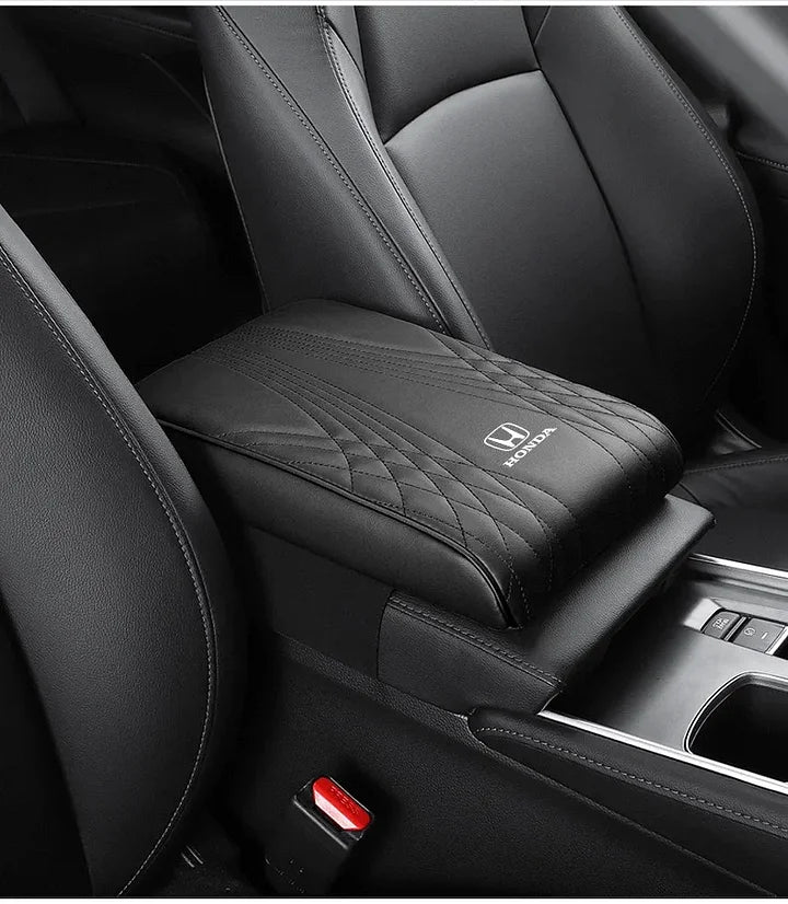 Center Console Armrest Cover Memory Foam Water-Resistant Faux Leather