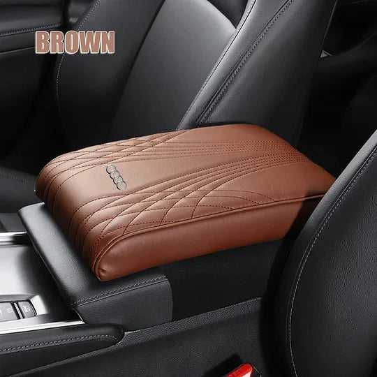 Center Console Armrest Cover Memory Foam Water-Resistant Faux Leather