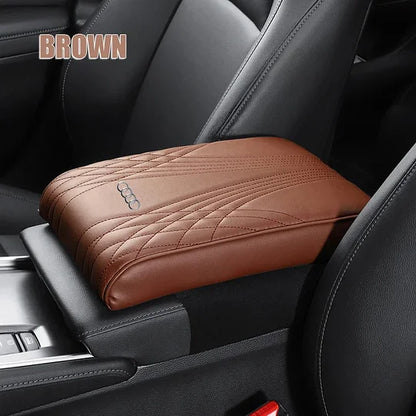 Center Console Armrest Cover Memory Foam Water-Resistant Faux Leather