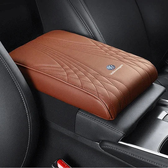 Center Console Armrest Cover Memory Foam Water-Resistant Faux Leather