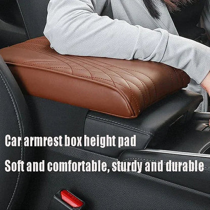 Center Console Armrest Cover Memory Foam Water-Resistant Faux Leather