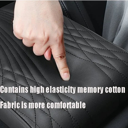 Center Console Armrest Cover Memory Foam Water-Resistant Faux Leather