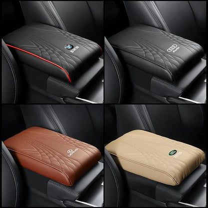 Center Console Armrest Cover Memory Foam Water-Resistant Faux Leather