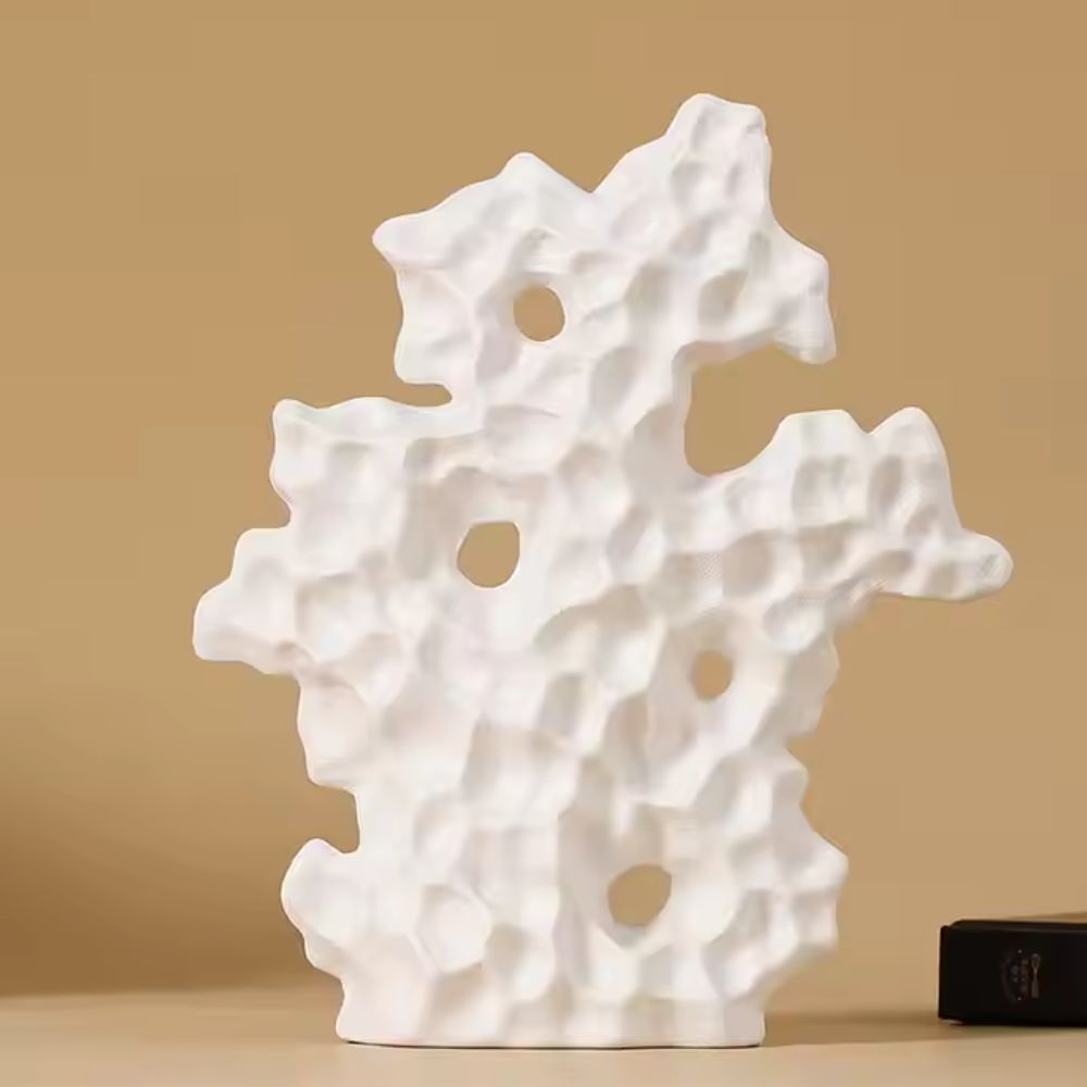 Ceramic Coral Sculpture Enamel Finish
