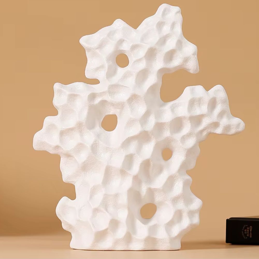 Ceramic Coral Sculpture Enamel Finish