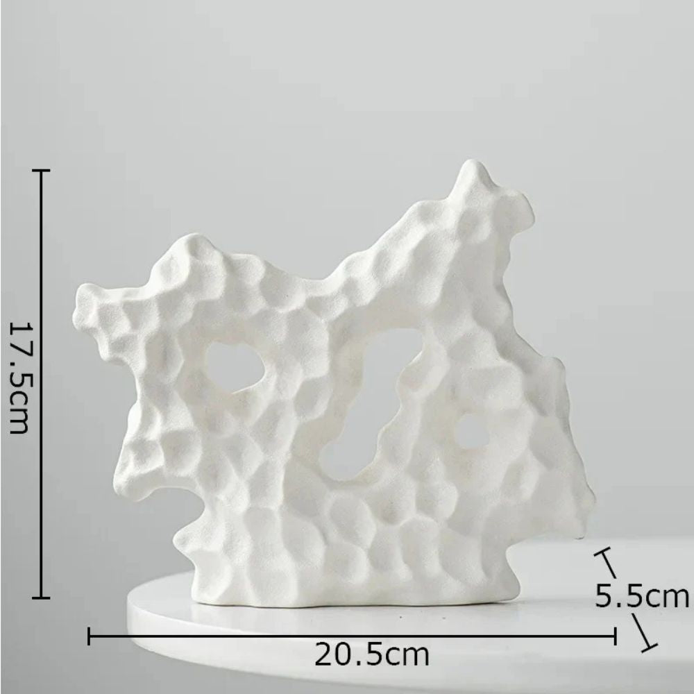 Ceramic Coral Sculpture Enamel Finish