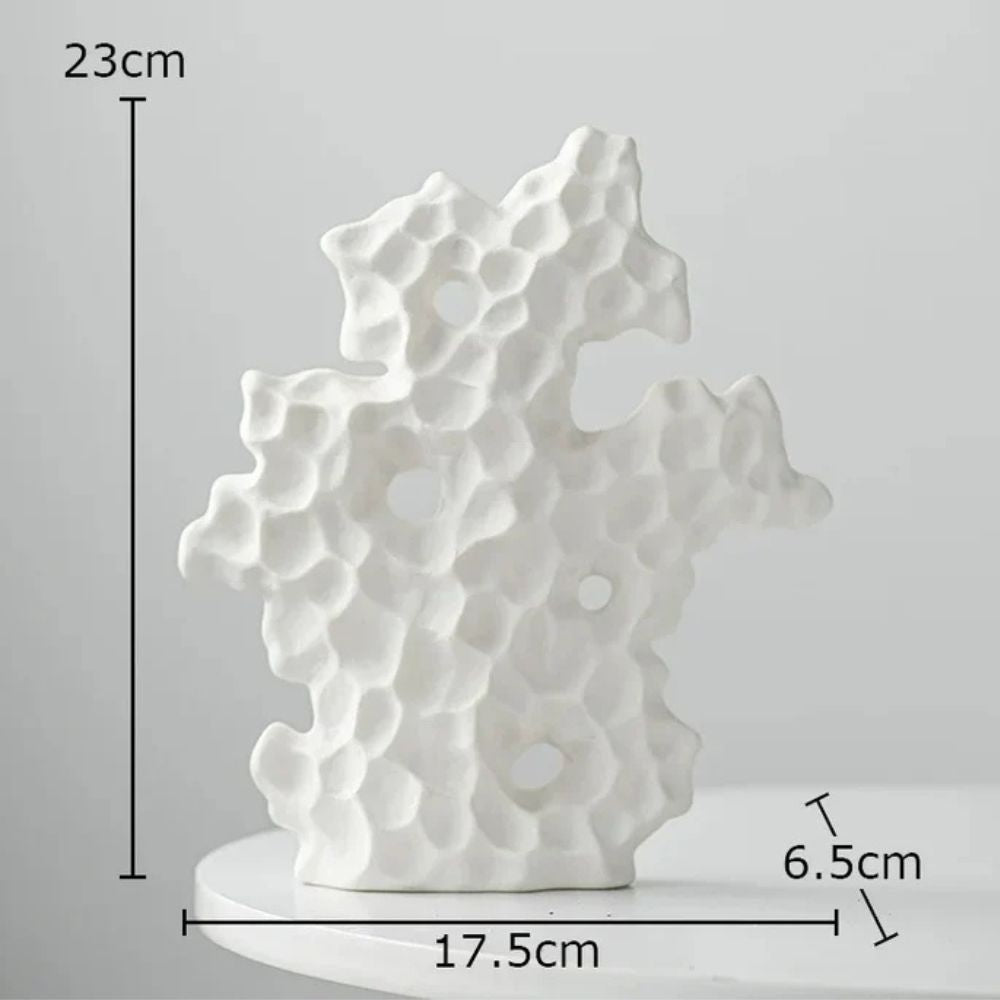 Ceramic Coral Sculpture Enamel Finish