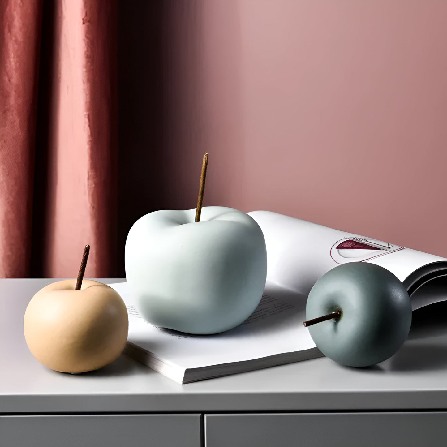 Ceramic Ornament Handcrafted Pastel Enamel Finish