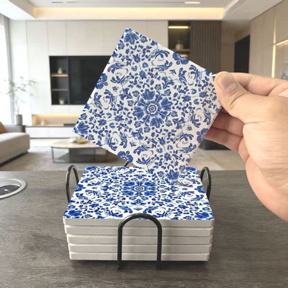 Ceramic Tile Glazed Floral Vine Easy-Clean Surface