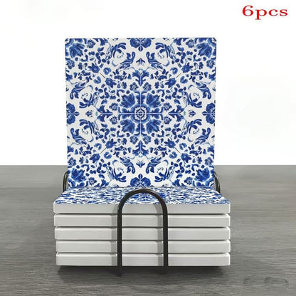 Ceramic Tile Glazed Floral Vine Easy-Clean Surface