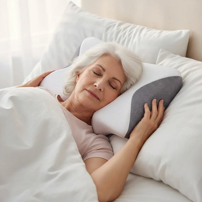 Cervical Neck Pillow Ergonomic Memory Foam Washable Cover