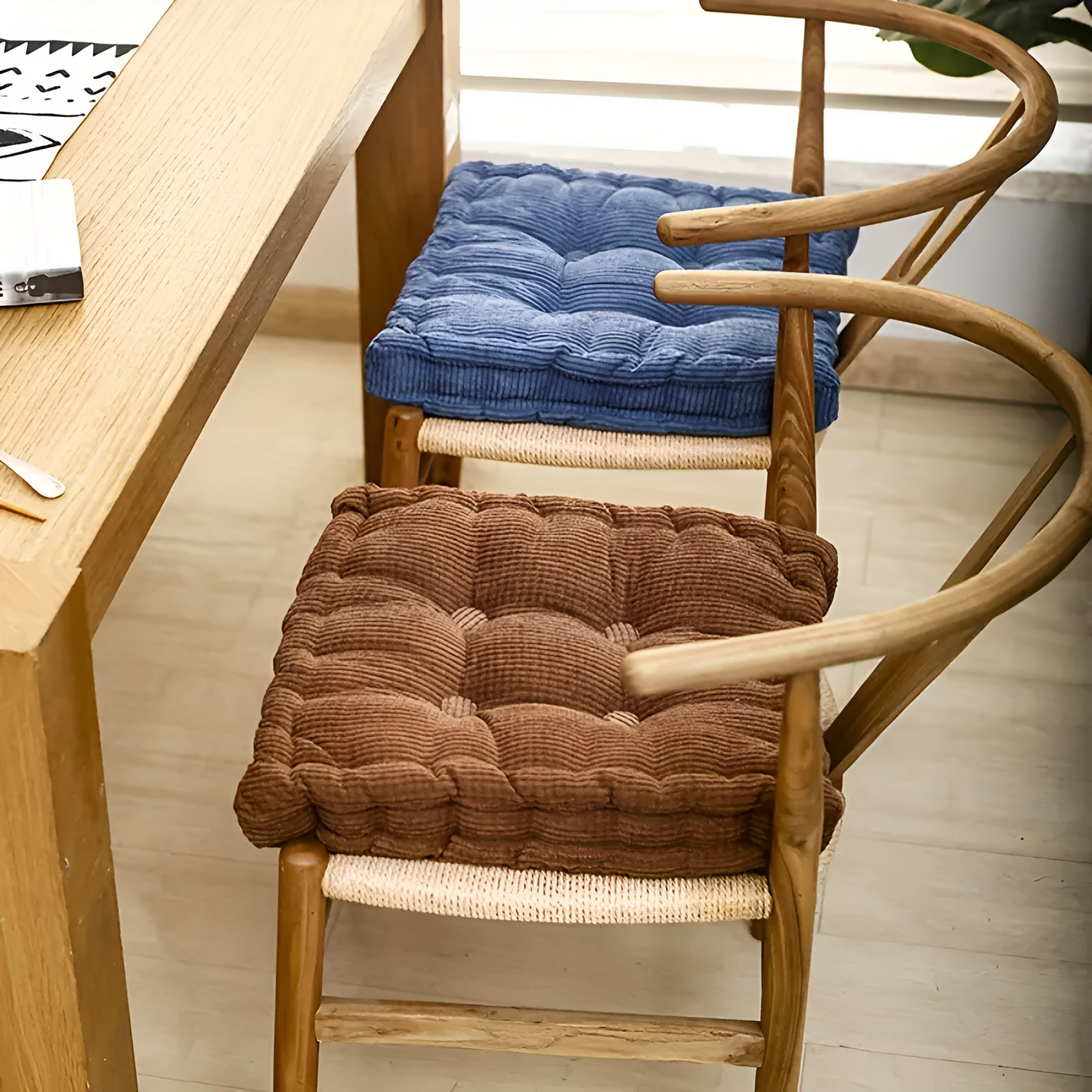 Chair Cushion Stackable Corduroy 16 Inch Round & Square