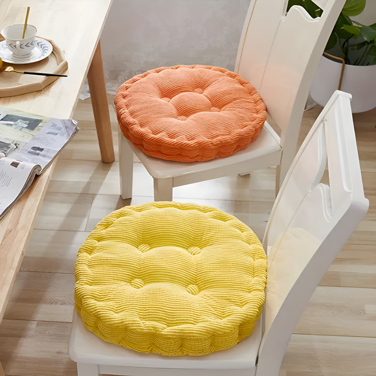 Chair Cushion Stackable Corduroy 16 Inch Round & Square