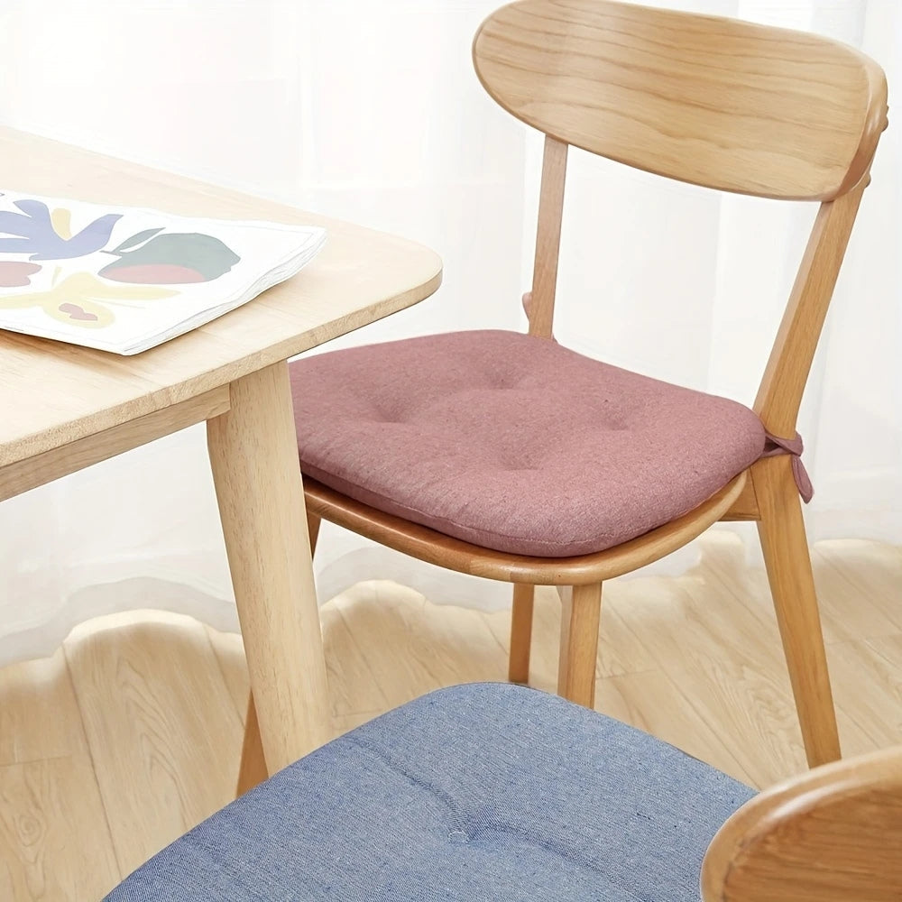 Chair Cushion Tufted Microfiber With Tie Straps