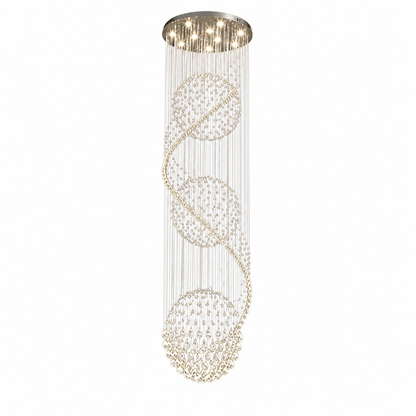 Chandelier Spiral Three-Sphere K9 Crystal & 304 Stainless Steel