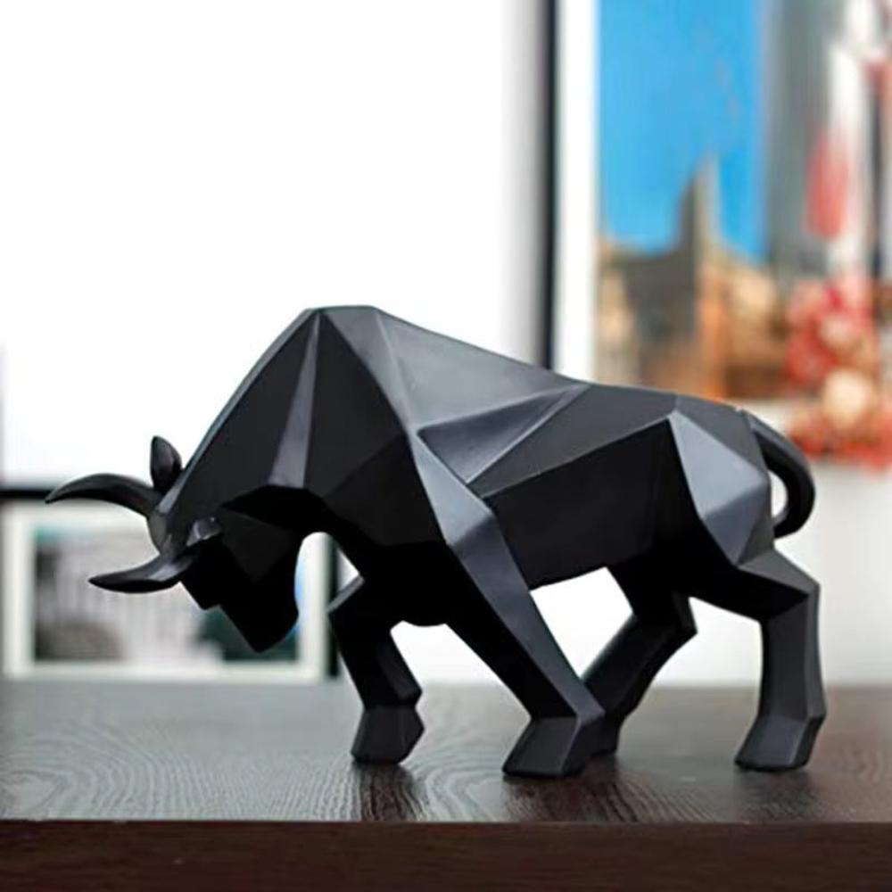 Charging Bull Figurine Handmade Eco-Friendly Resin