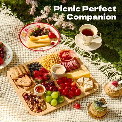Cheese Board Reversible Wood Snap-On Acrylic Lid