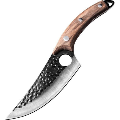 Chef Knife Hand-Forged Stainless Steel Full-Tang Rosewood Handle