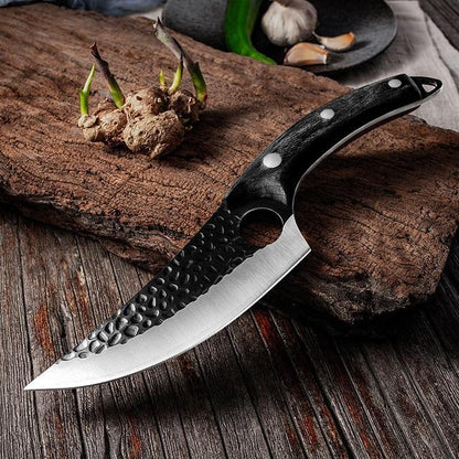 Chef Knife Hand-Forged Stainless Steel Full Tang Rosewood Handle