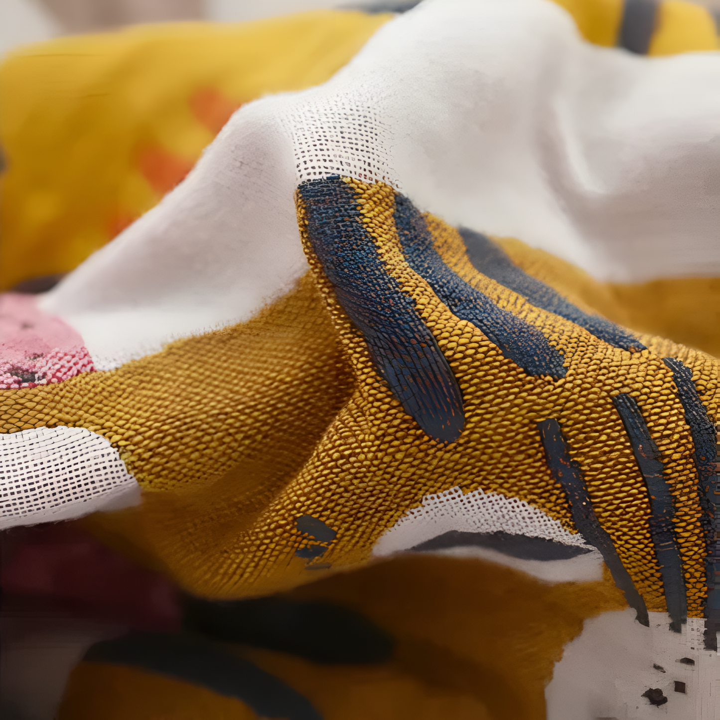 Children's Blanket Reversible Cat Print 100% Cotton
