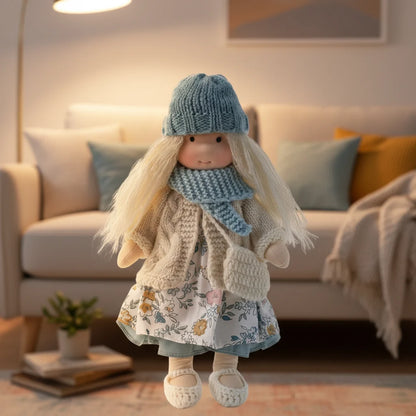 Children's Doll Handmade Cotton Waldorf-Inspired 11 Inch