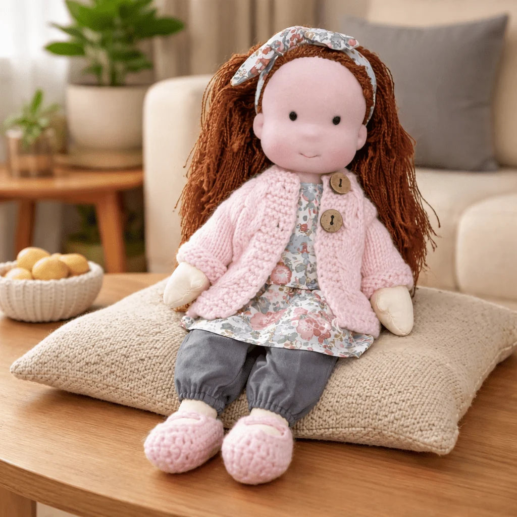 Children's Doll Handmade Cotton Waldorf-Inspired 11 Inch