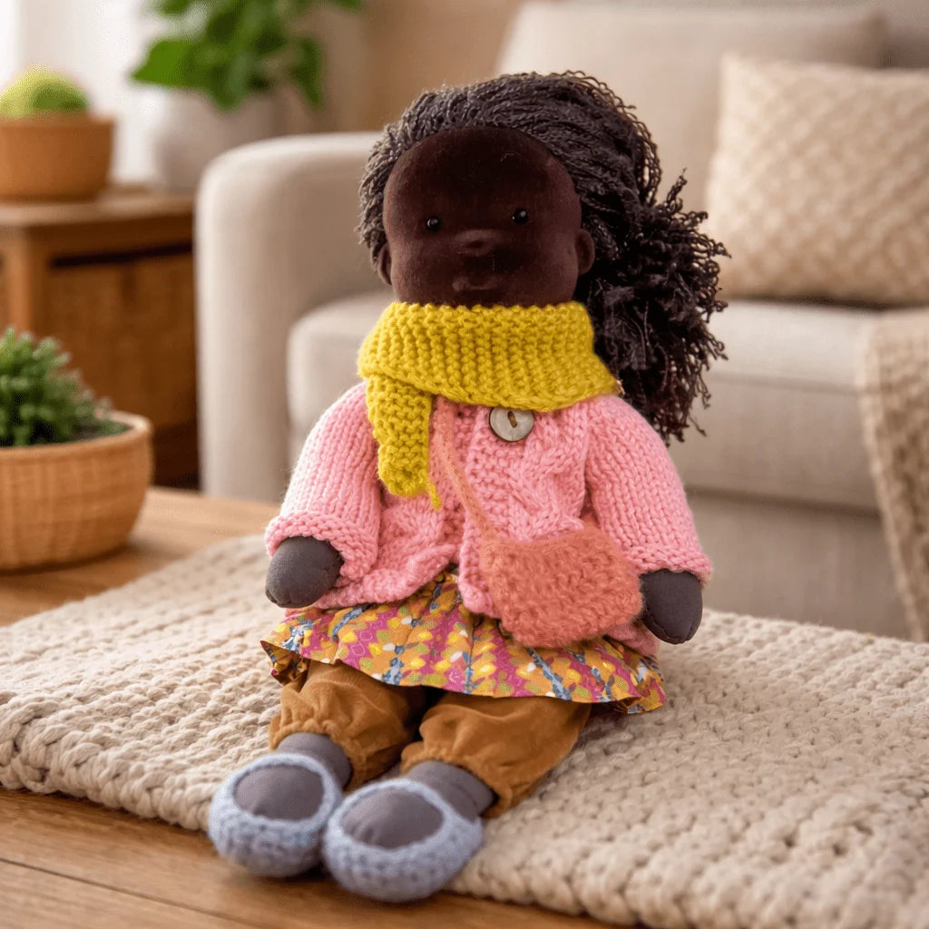 Children's Doll Handmade Cotton Waldorf-Inspired 11 Inch
