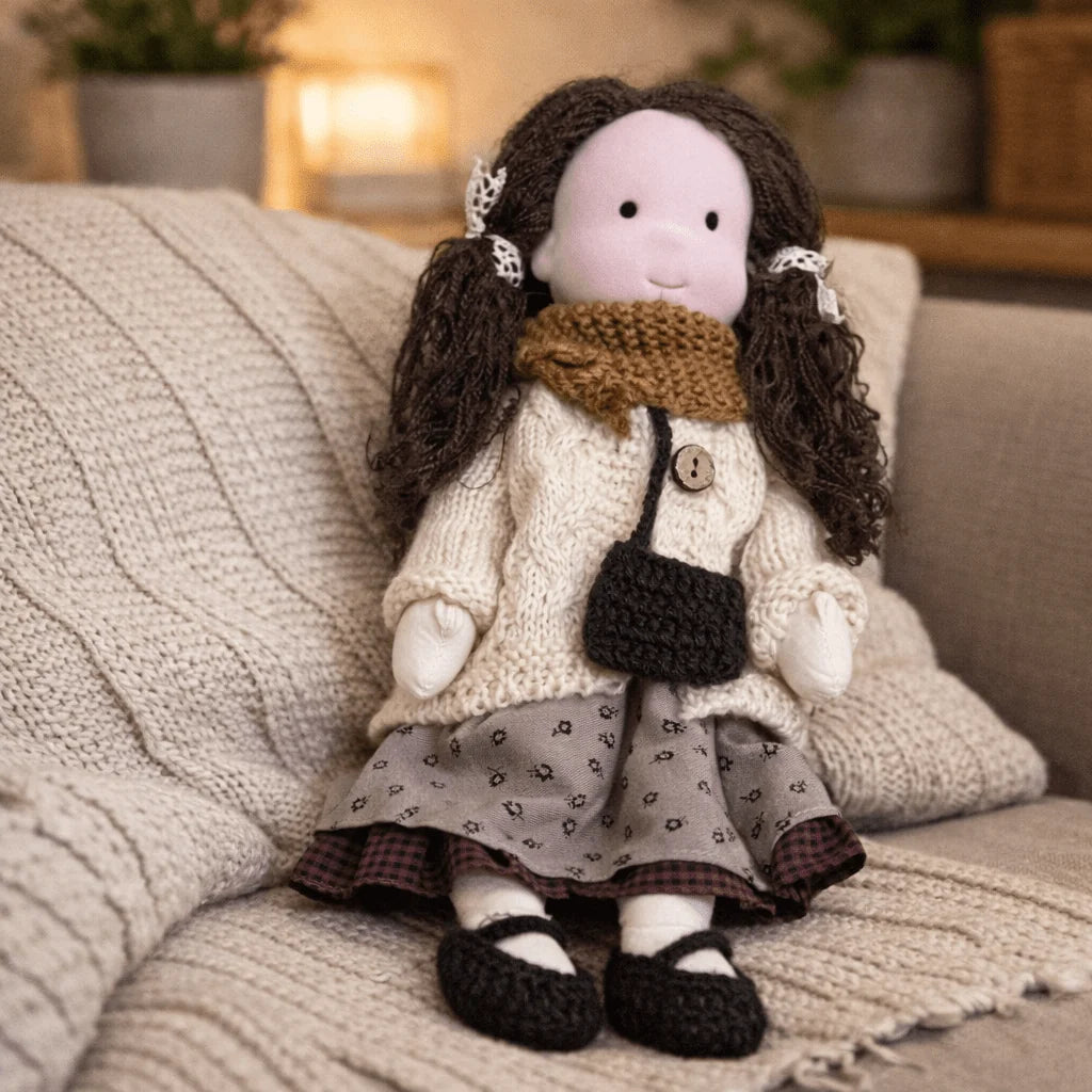 Children's Doll Handmade Cotton Waldorf-Inspired 11 Inch