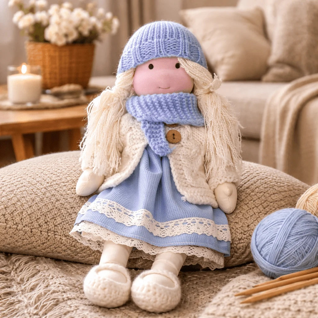 Children's Doll Handmade Cotton Waldorf-Inspired 11 Inch
