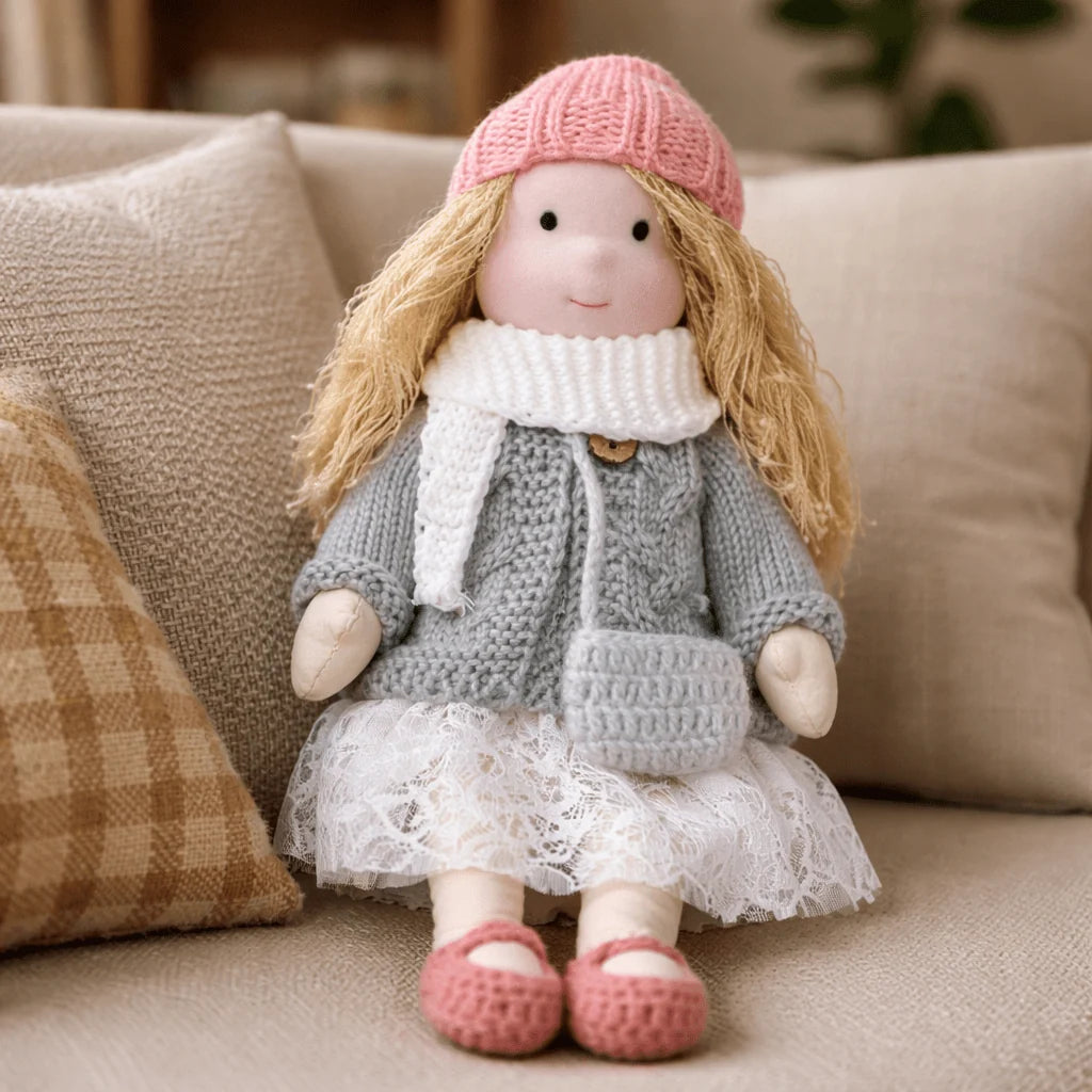 Children's Doll Handmade Cotton Waldorf-Inspired 11 Inch