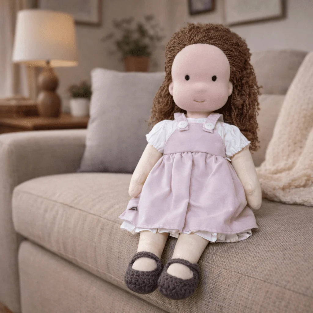Children's Doll Handmade Cotton Waldorf-Inspired 11 Inch