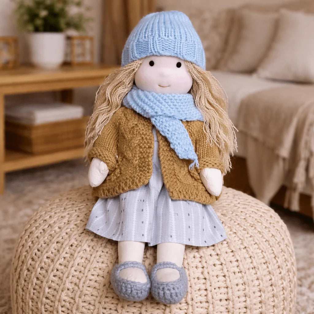 Children's Doll Handmade Cotton Waldorf-Inspired 11 Inch