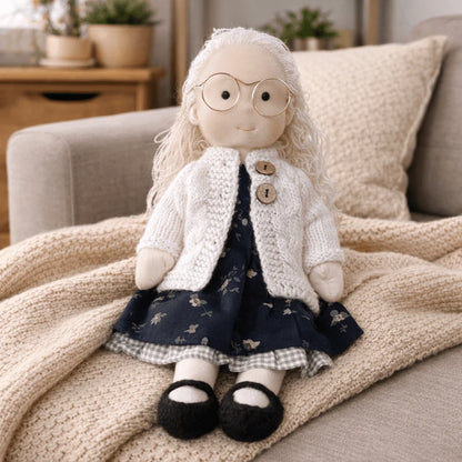 Children's Doll Handmade Cotton Waldorf-Inspired 11 Inch