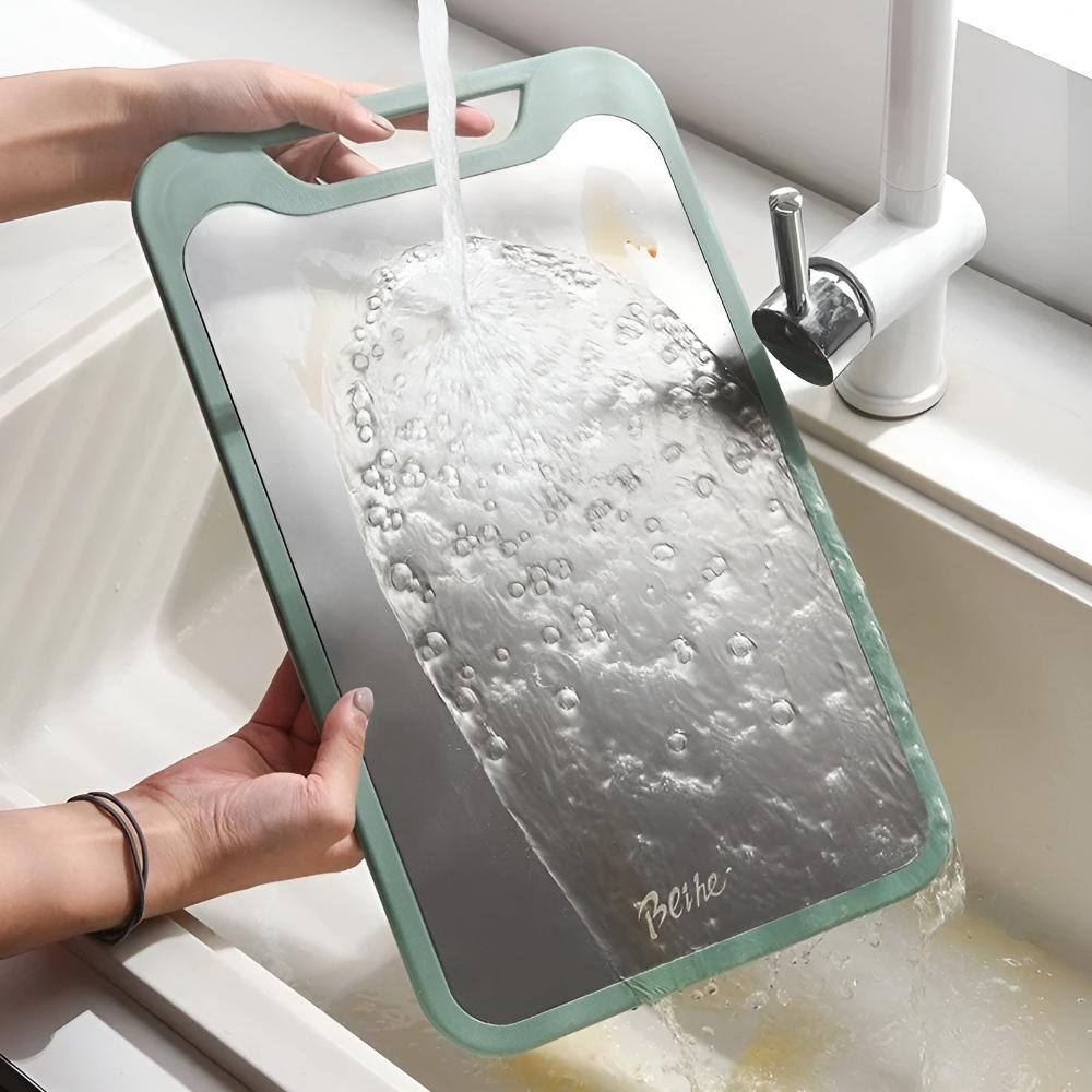 Chopping Board Double-Sided Stainless Steel & Rice Husk
